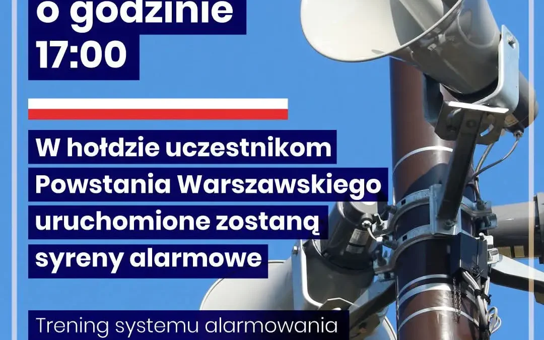 1 sierpnia zawyją syreny w całym województwie łódzkim. Sprawdź, o której