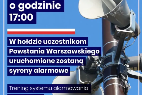 1 sierpnia zawyją syreny w całym województwie łódzkim. Sprawdź, o której