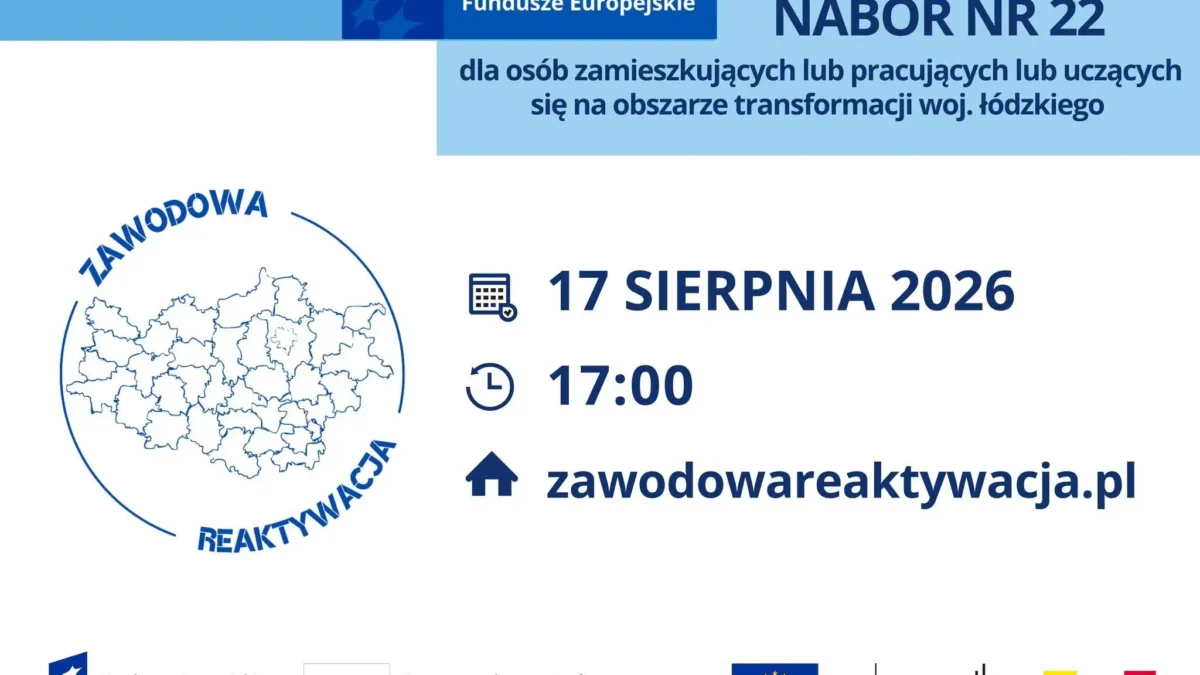 Rusza nabór na bony szkoleniowe w ramach projektu „Zawodowa reaktywacja” – 17 sierpnia