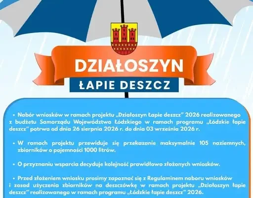 Rusza nabór wniosków w projekcie „Działoszyn łapie deszcz” – mieszkańcy mogą otrzymać zbiorniki na deszczówkę