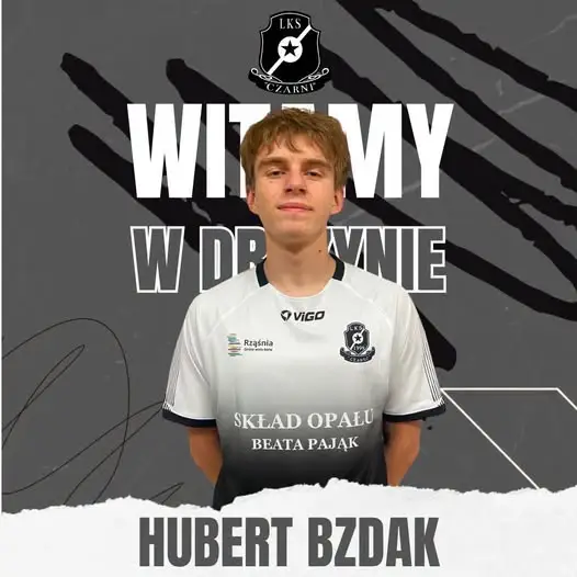 Hubert Bzdak dołącza do pierwszej drużyny Czarnych Rząśnia