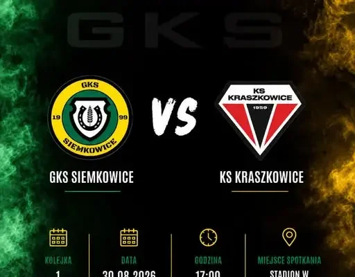 GKS Siemkowice rozpoczyna nowy sezon w B klasie meczem z KS Kraszkowice