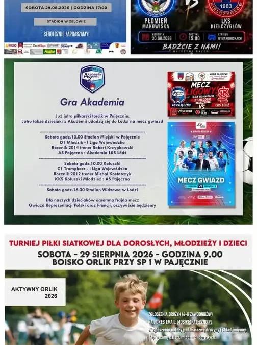 Turniej siatkówki w Pajęcznie – kibicujmy razem!