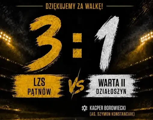 Druga drużyna Warty Działoszyn przegrywa na inaugurację ligi z LZS Pątnów