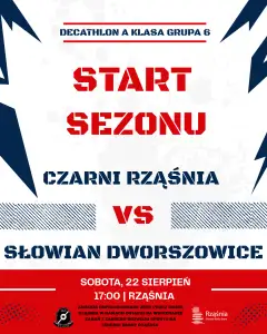 Czarni Rząśnia wracają do gry: derby ze Słowianem na inaugurację sezonu