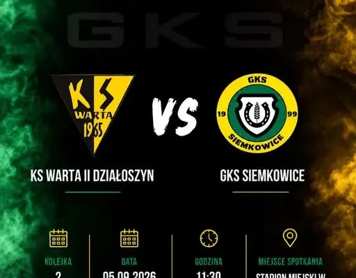 GKS Siemkowice zagra na wyjeździe z Wartą II Działoszyn
