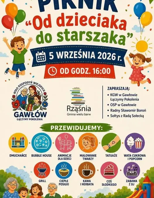 Piknik Rodzinny w Gawłowie już dziś! Sprawdź atrakcje