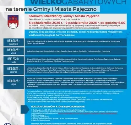 Zbiórka odpadów wielkogabarytowych w gminie Pajęczno – sprawdź harmonogram