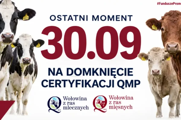 Certyfikat QMP: rolnicy z gminy Rząśnia mają czas tylko do 30 września