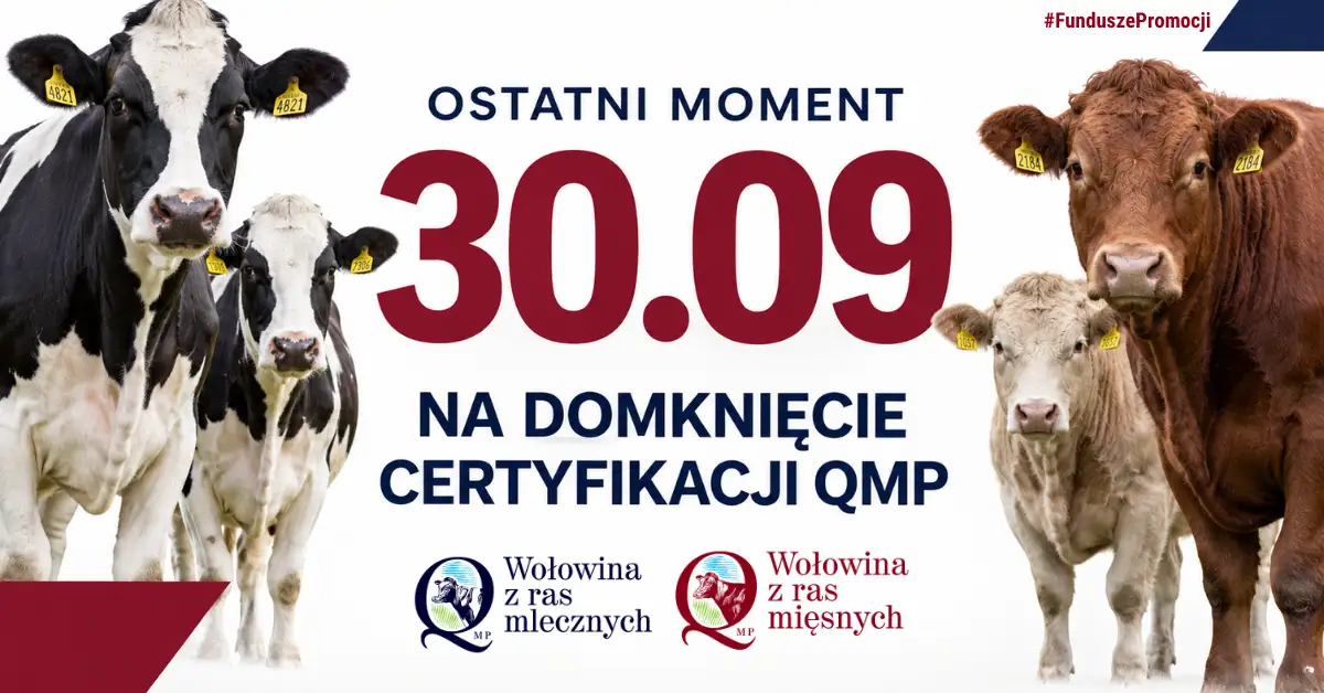 Certyfikat QMP: rolnicy z gminy Rząśnia mają czas tylko do 30 września