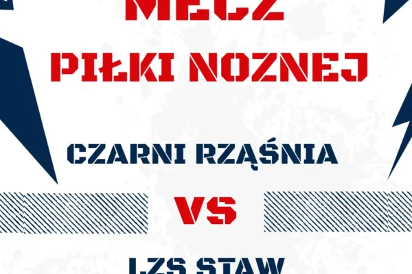 Czarni Rząśnia podejmą LZS Staw. Mecz A-klasy już w niedzielę