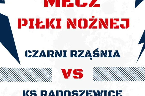 Czarni Rząśnia podejmą wicelidera. Zaproszenie na sobotni mecz z KS Radoszewice