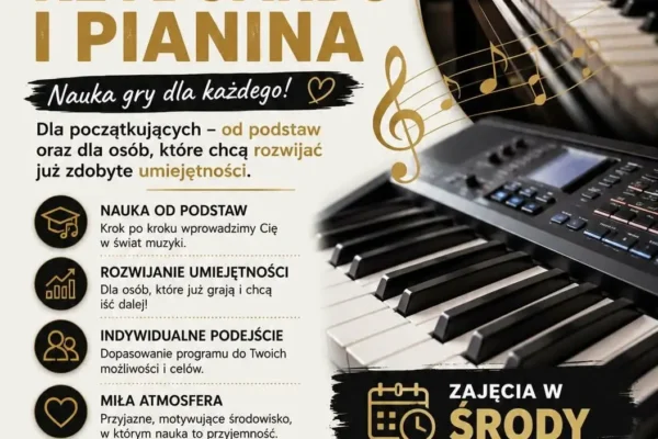 Nauka gry na keyboardzie i pianinie w Rząśni – ruszają zapisy