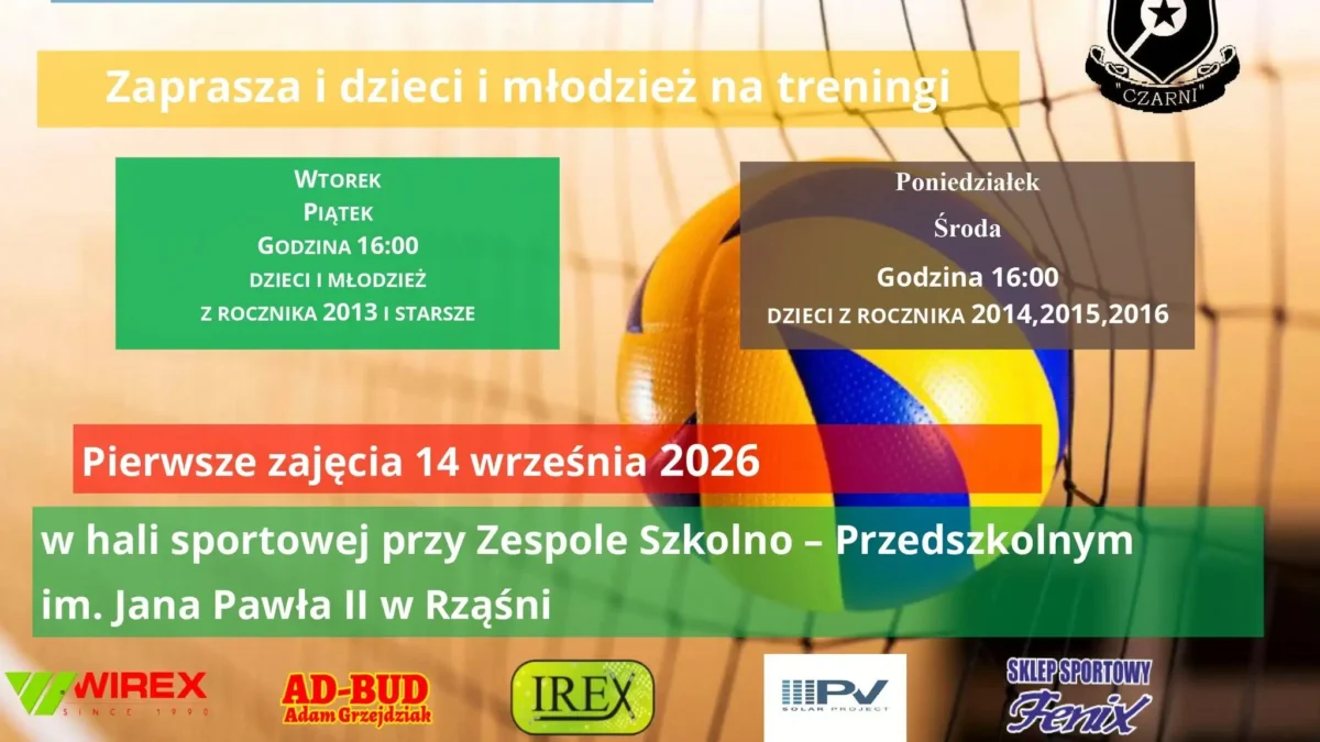 Rusza nabór na treningi siatkówki w Rząśni – zapisy dla dzieci i młodzieży