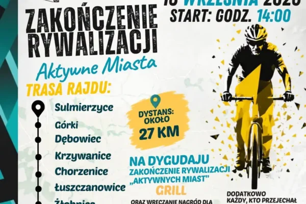 Rajd rowerowy w Sulmierzycach – finał Aktywne Miasta już 13 września