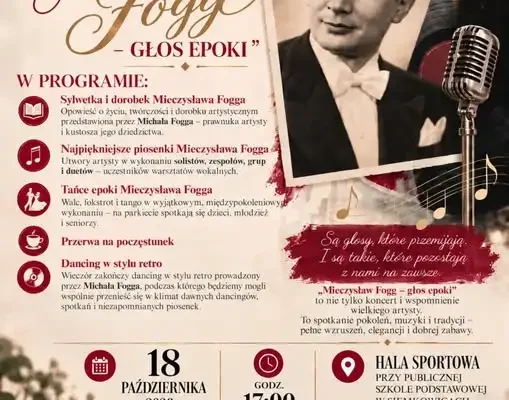 Wieczór artystyczny „Mieczysław Fogg – głos epoki” w Siemkowicach