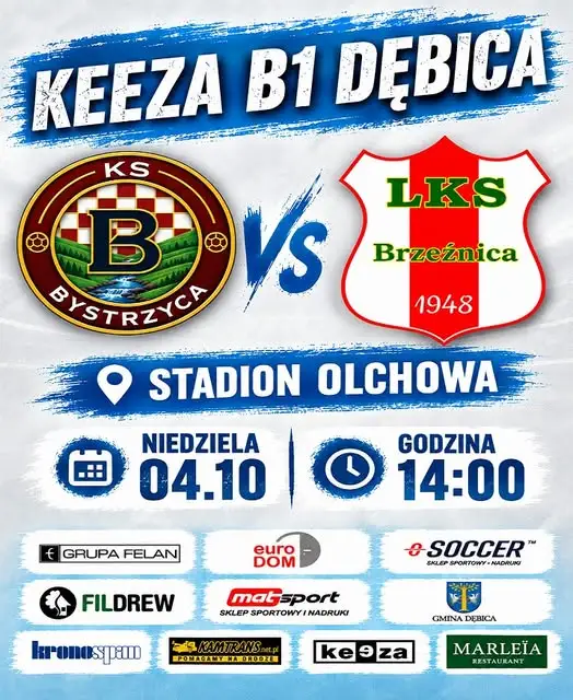 KS Bystrzyca kontra Ź — mecz 6. kolejki KEEZA Klasy B1 Dębica w Olchowej
