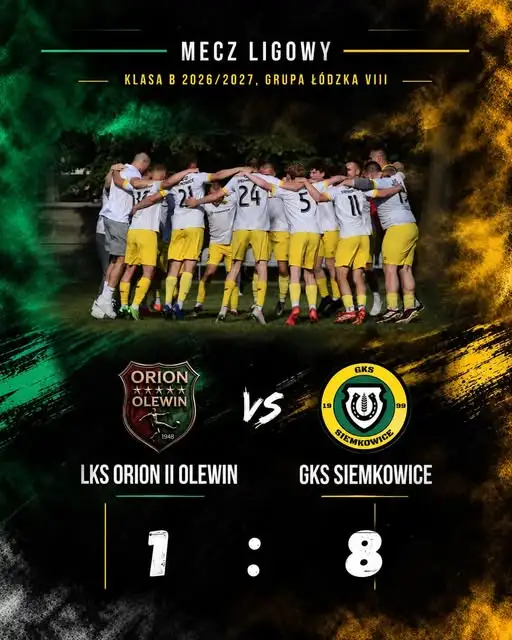 Orion II Olewin rozgromiony przez GKS Siemkowice 8:1. Kamil Grzesik z drugim hat-trickiem z rzędu!