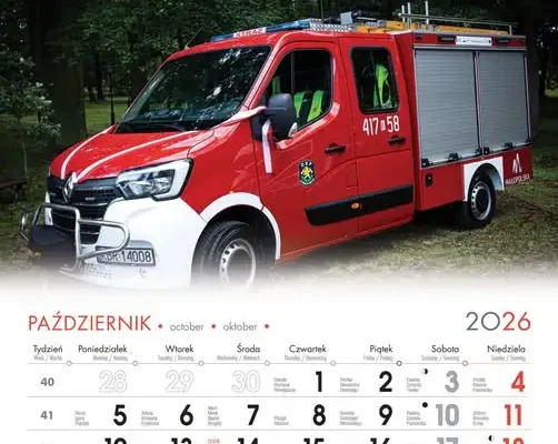 Październikowa karta kalendarza OSP Strzelce Wielkie – Renault Master i jubileusz 120-lecia