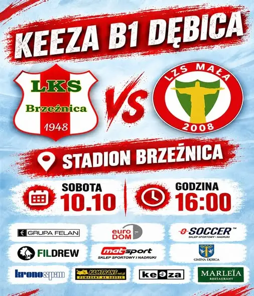 KEEZA Klasa B1 Dębica: LZS Mała zagra w Brzeźnicy już w sobotę
