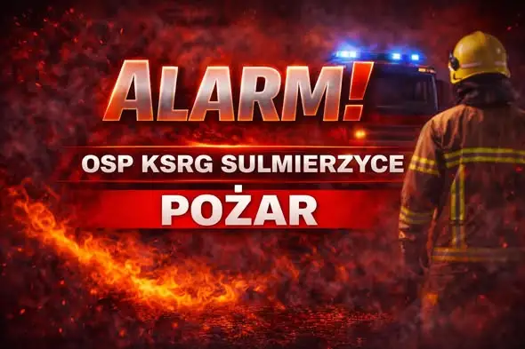 Pożar samochodu osobowego w Dąbrowie – akcja strażaków z OSP KSRG Sulmierzyce