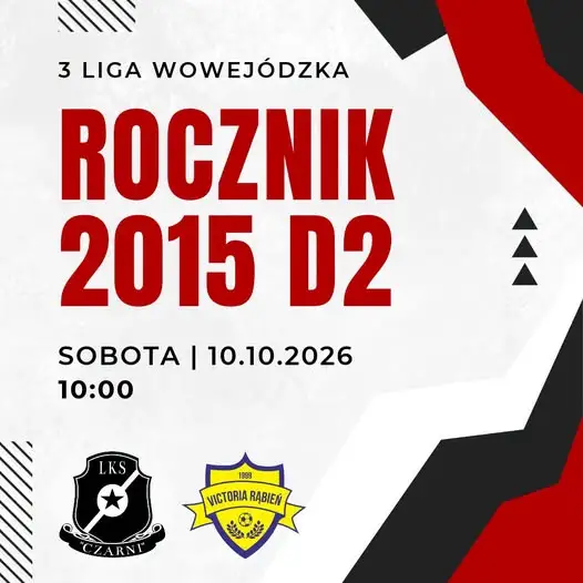 Młodzi piłkarze Czarnych Rząśnia zagrają z Victorią Rąbień w sobotę